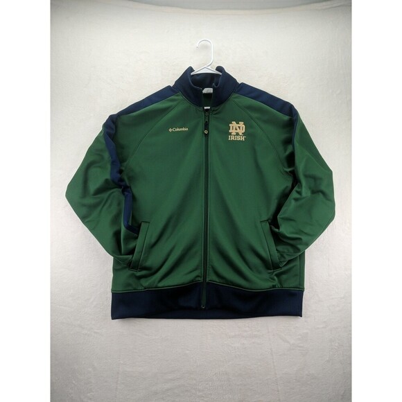 Columbia Omni-Shield Notre Dame Fighting Irish Track Jacket Zip Up Mens XL - Picture 1 of 12